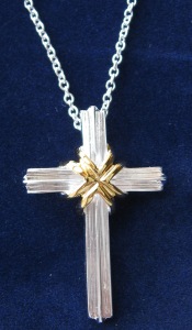 silver and gold cross from crimeajewel
